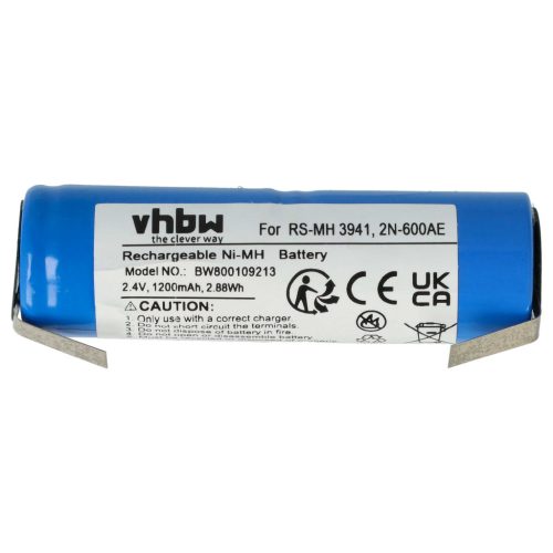 VHBW Elektrische Zahnbürste Akku 4717, RS-MH 3941, Cd 9S-RWT05, 2N-600AE, 1103425149 - 1200 mAh 2,4 V NiMH