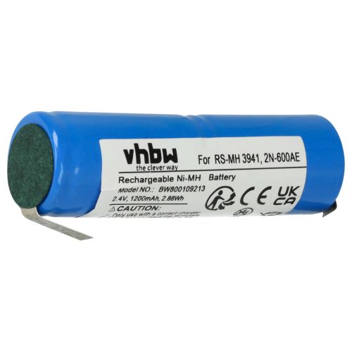VHBW Elektrische Zahnbürste Akku 4717, RS-MH 3941, Cd 9S-RWT05, 2N-600AE, 1103425149 - 1200 mAh 2,4 V NiMH