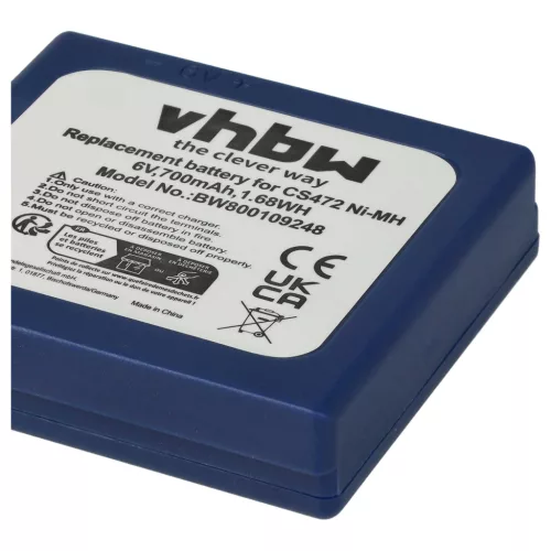 VHBW Radio Battery BA222060, BA222061, BA203060, FBFUB03, AF-FUB03M, KH68302500 - 700 mAh 6 V NiMH