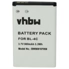 VHBW Mobile Phone Battery for Blu N4C600T - 900 mAh 3.7 V Li-Ion - Smartphone Battery