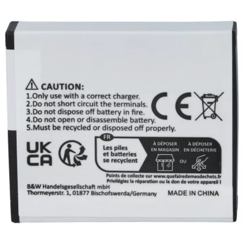 VHBW Video Camera Battery Rollei AC 410-420, RL410B - 1000 mAh 3.7 V Li-Ion