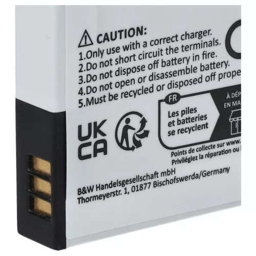 VHBW Video Camera Battery Rollei AC 410-420, RL410B - 1000 mAh 3.7 V Li-Ion