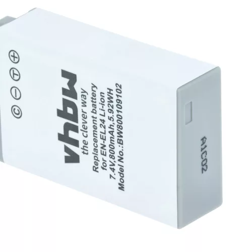VHBW Battery for Nikon VFB11901, EN-EL24 - 800 mAh 7.2 V Li-Ion