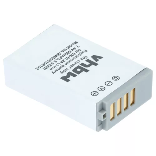 VHBW Battery for Nikon VFB11901, EN-EL24 - 800 mAh 7.2 V Li-Ion