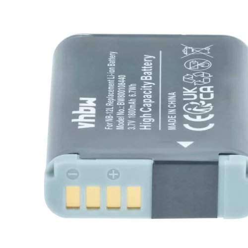 VHBW Videokamera Akku Canon NB-12L - 1800 mAh 3,7 V Li-Ion