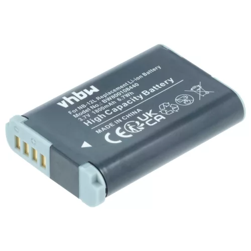 VHBW Videokamera Akku Canon NB-12L - 1800 mAh 3,7 V Li-Ion