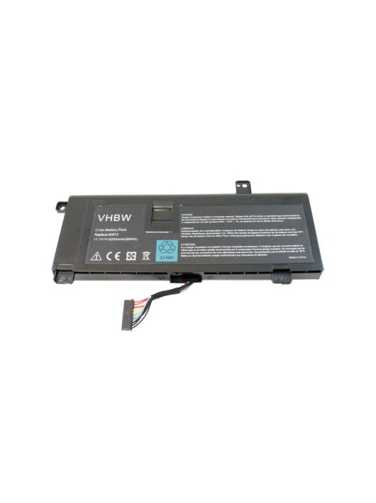 Notebook akkumulátor  Dell 8X70T, G05YJ, 08X70T, 0G05YJ, GO5YJ - 6200 mAh 11,1 V Li-Ion, fekete