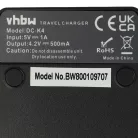VHBW USB-C Ladegerät + Kabel für Sony Cybershot Digitalkamera - 0,5 A