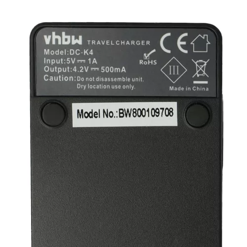 VHBW Battery Charger USB-C + USB-C Cable for Sony Cybershot Digital Camera - 0.5 A