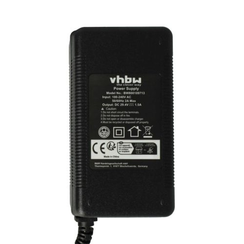 VHBW 29.4V 1.5A Hálózati töltő 24V-os Li-Ion akkumulátorhoz (Elektromos Kerékpár)