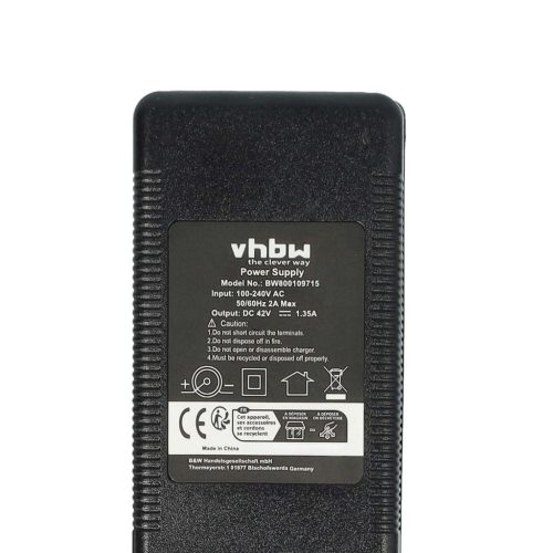 VHBW 42V 2A Hálózati töltő 36V-os Li-Ion akkumulátorhoz (Elektromos Kerékpár) DC5521