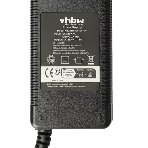 VHBW 29.4V 2A Hálózati töltő 24V-os Li-Ion akkumulátorhoz (Elektromos Kerékpár) XLR 3 Pin