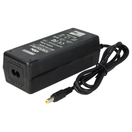 VHBW Charger for 36V E-Bike Batteries with Round Connector, 42V, 2.2A