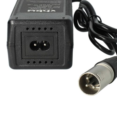 VHBW Charger for 48V E-Bike Batteries with XLR Connector, 54.6V, 1.8A