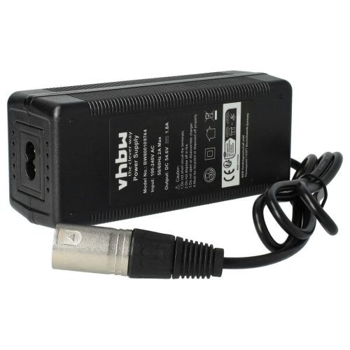 VHBW Charger for 48V E-Bike Batteries with XLR Connector, 54.6V, 1.8A