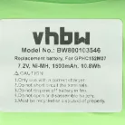 VHBW Akku für GPRHC152M073 - 1500 mAh, 7,2 V, NiMH