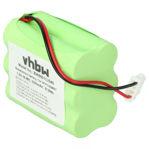 VHBW Akku für GPRHC152M073 - 1500 mAh, 7,2 V, NiMH