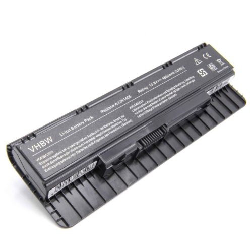 Notebook akkumulátor  Asus A32N14O5, A32LI9H, 0B110-00300000 - 4800 mAh 10,8 V Li-Ion, fekete