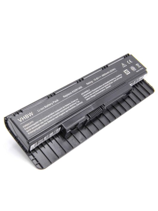 Notebook akkumulátor  Asus A32N14O5, A32LI9H, 0B110-00300000 - 4800 mAh 10,8 V Li-Ion, fekete