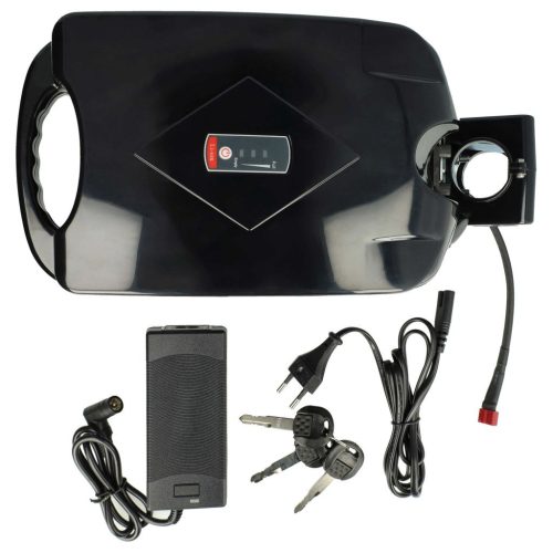 VHBW Akkumulátor E-Bike-okhoz / Frosch 24V fekete, 10.4Ah, tartóval és töltővel