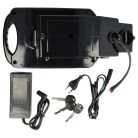 VHBW Akkumulátor E-Bike-okhoz / Frosch 24V fekete, 10.4Ah, tartóval és töltővel