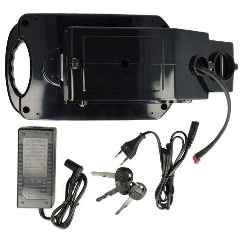 VHBW Akkumulátor E-Bike-okhoz / Frosch 24V fekete, 10.4Ah, tartóval és töltővel