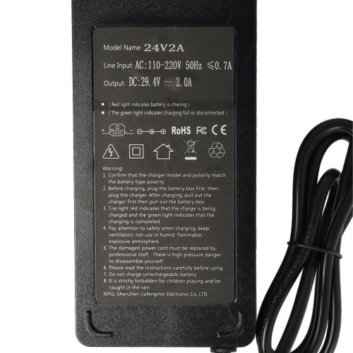 VHBW Akkumulátor E-Bike-okhoz / Frosch 24V fekete, 9Ah, tartóval és töltővel