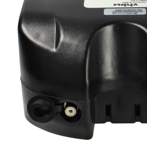 VHBW Akkumulátor E-Bike-okhoz / Frosch 24V fekete, 9Ah, tartóval és töltővel