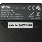 VHBW Samsung BP-70a camera battery charger - 0.5 A, 4.2 V