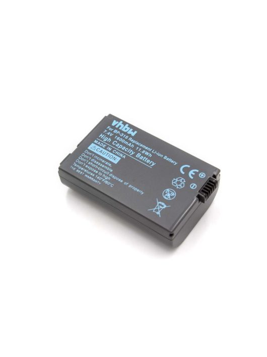 Videokamera akkumulátor Canon BP-308, BP-308S, BP-308B, BP-310, BP-315 - 1620 mAh 7,4 V Li-Ion