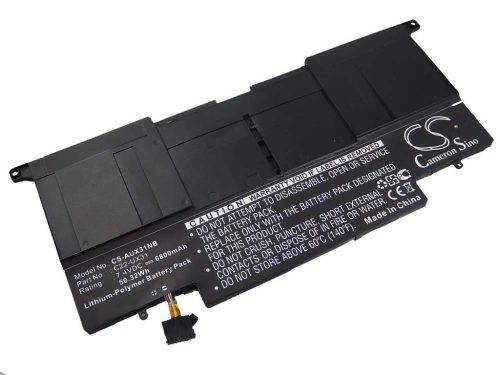Notebook akkumulátor  Asus C22-UX31-hez - 6800 mAh 7,4 V Li-polimer, fekete