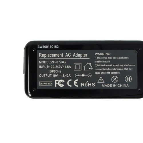 VHBW Power Adapter for Asus PA-1650-67, ADP-65AW, 90-XB3NN0PW00040Y Asus Notebook - 13.8 cm, 65 W