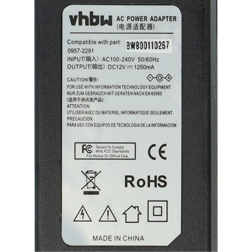VHBW HP 0957-2291, L2694-80010, L1970-80001, C9870-84203 Netzadapter - 200 cm