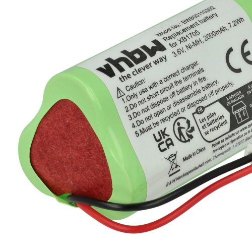 XB1705 Battery - 2000 mAh, 3.6 V, NiMH