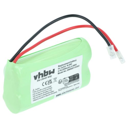 VHBW Universal Battery 2x AA Mignon - 2000 mAh 2.4 V NiMH