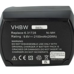   VHBW Electric Power Tool Battery Metabo 6.25471.00, 6.2547, 6.25471, 6.25470.00 - 2100 mAh, 9.6 V, NiMH