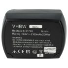 VHBW Elektromos kéziszerszámgép akkumulátor Metabo 6.25471.00, 6.2547, 6.25471, 6.25470.00 - 2100 mAh, 9.6 V, NiMH