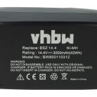 VHBW Elektromos kéziszerszámgép akkumulátor Metabo 6.25475, 6.25476, 6.25482, 6.25481 - 3000 mAh, 14,4 V, NiMH