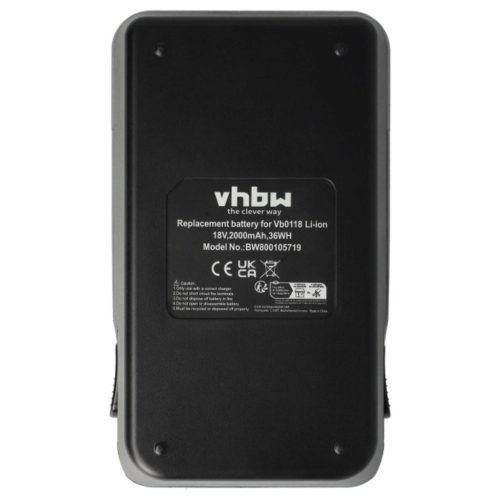 VHBW Electric Power Tool Battery for Senco VB0156, VB0155 - 2000 mAh, 18 V, Li-Ion
