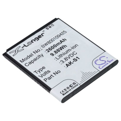 VHBW Mobile Phone Battery for Emporia AK-S1V1.0, AK-S1 - 2600 mAh 3.8 V Li-Ion - Smartphone Battery