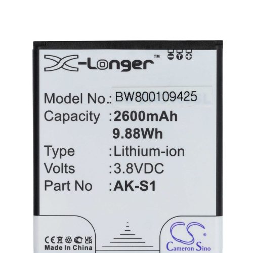 VHBW Mobile Phone Battery for Emporia AK-S1V1.0, AK-S1 - 2600 mAh 3.8 V Li-Ion - Smartphone Battery