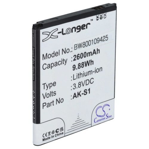 VHBW Mobile Phone Battery for Emporia AK-S1V1.0, AK-S1 - 2600 mAh 3.8 V Li-Ion - Smartphone Battery