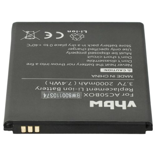VHBW Mobile Phone Battery for Archos AC50BNE 1ICP5/56/78, AC50BNE - 2000 mAh 3.7 V Li-Ion - Smartphone Battery