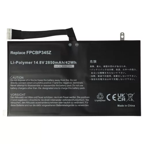 VHBW Notebook Battery Fujitsu FPCBP345Z, FMVNBP219, FPB0280 - 2850 mAh 14.8 V Li-Polymer