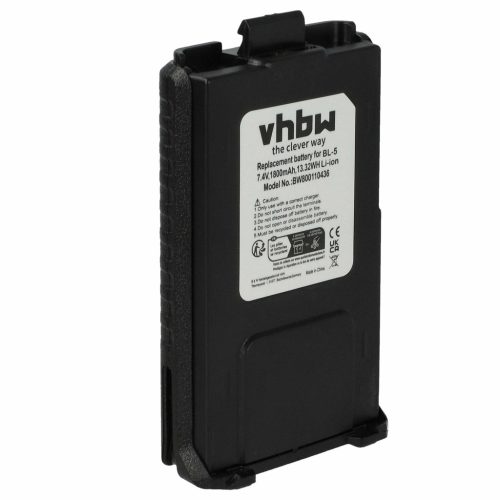 VHBW Radio Akku Baofeng BL-5 statt - 1800 mAh 7,4 V Li-Ion
