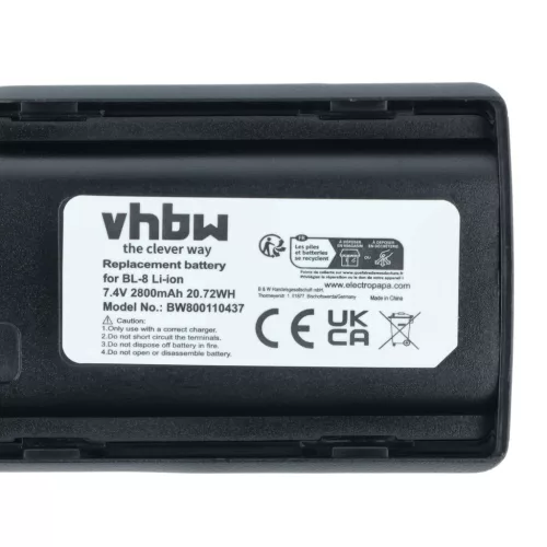 VHBW Radio Akku Baofeng BL-8 - 2800 mAh 7,4 V Li-Ion