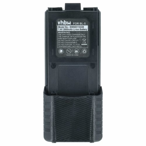 VHBW Radio Akku Baofeng BL-5 Ersatz - 2800 mAh 7,4 V Li-Ion