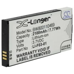 VHBW GPS Battery LI-F03-01 - 2100 mAh 3.7 V Li-Ion