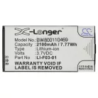 VHBW GPS Akku LI-F03-01 - 2100 mAh 3,7 V Li-Ion