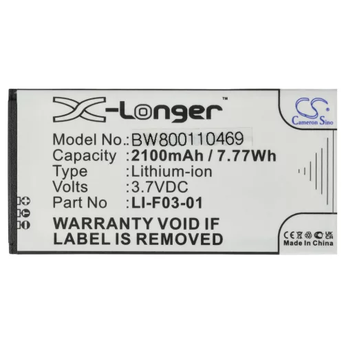 VHBW GPS Akku LI-F03-01 - 2100 mAh 3,7 V Li-Ion